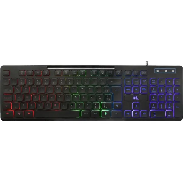 Teclado Mtek KB-7269LR com cabo – Preto RGB (Português)