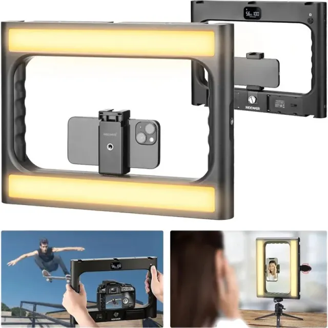 Suporte LED para Smarphone Neewer Video Rig with Bi-Color Lighting Kit – A111 II