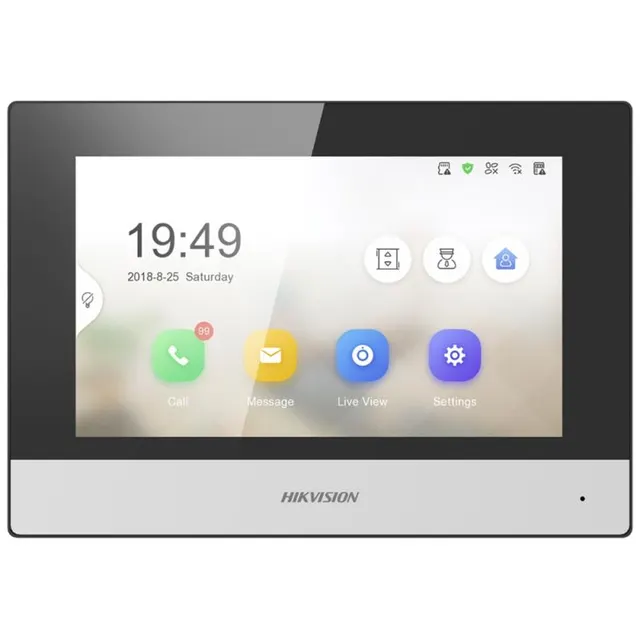 Monitor Vídeo Porteiro Hikvision DS-KH6320-WTE1 Tela de 7″