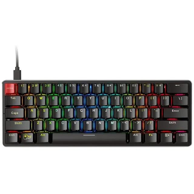Teclado com Fio Gaming Glorious GMMK-COMPACT-BRN RGB Preto (Inglês)