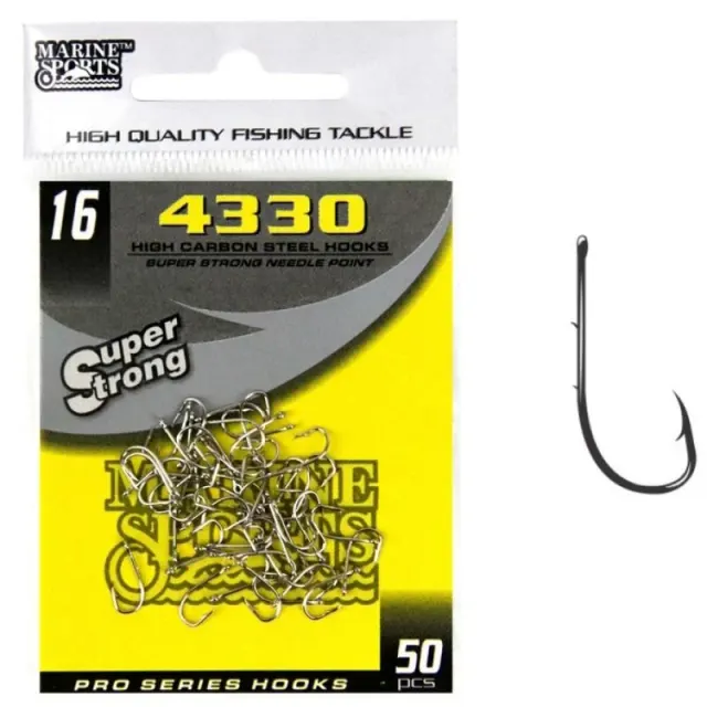 Anzol Marine Sports 4330 Super Strong 16 com 50pcs