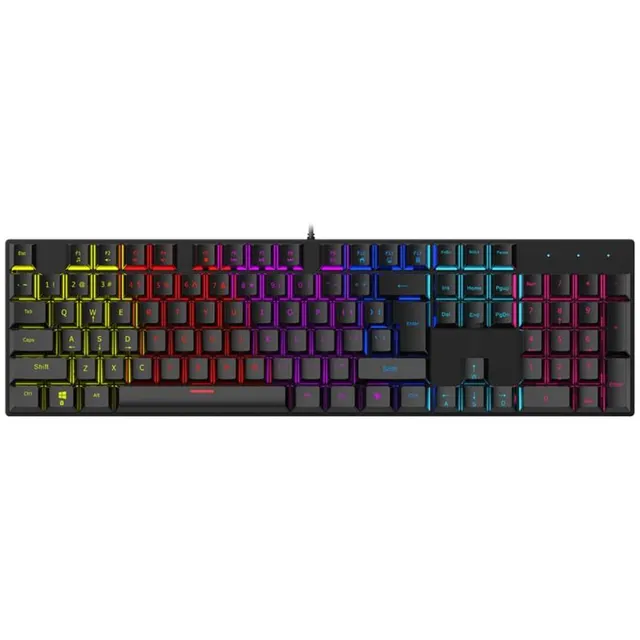 Teclado Gaming Satellite GK-31 King Fight RGB Mecânico com Fio Preto – (Inglês)