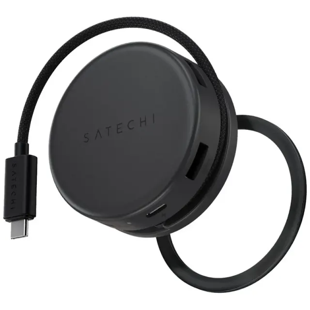 Adaptador Satechi MN25STIO3 USB-C Onthego 7-IN-1 Multiport Black