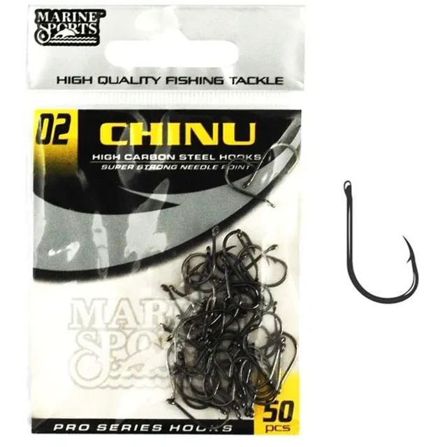 Anzol Marine Sports Chinu Black Nickel 02 com 50 pçs