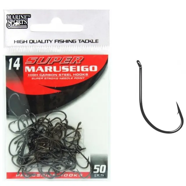 Anzol Marine Sports Super Maruseigo Black Nickel 14 com 50 pçs