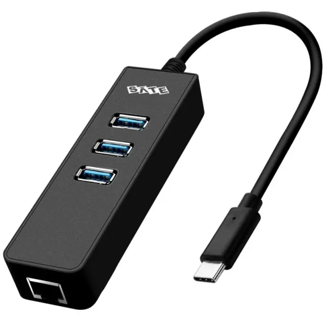Adaptador USB-C Satellite A-HUBC50 4 em 1 – Preto