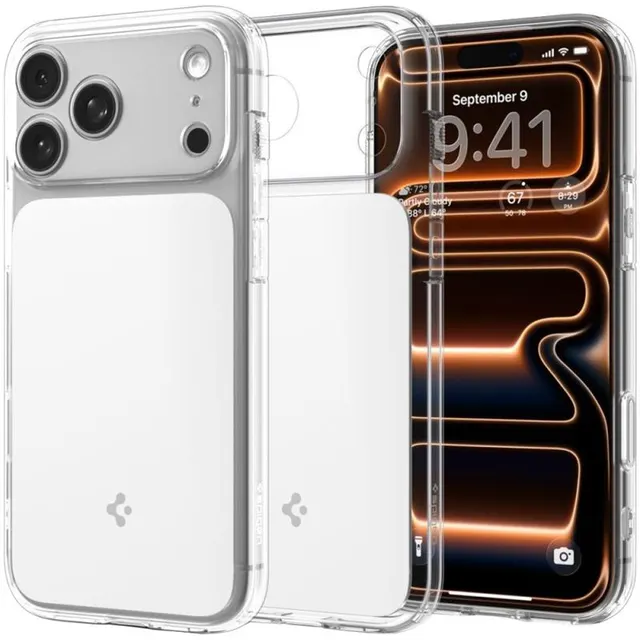 Case Spigen para iPhone 17 Pro Ultra Hybrid T ACS10344 Glossy White (MagFit)