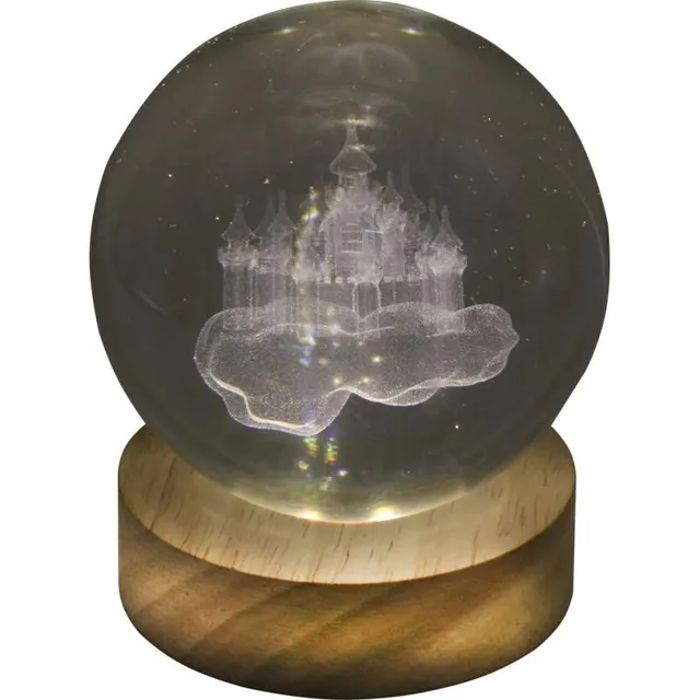 Lâmpada Led Esfera de Cristal 3D – Castelo