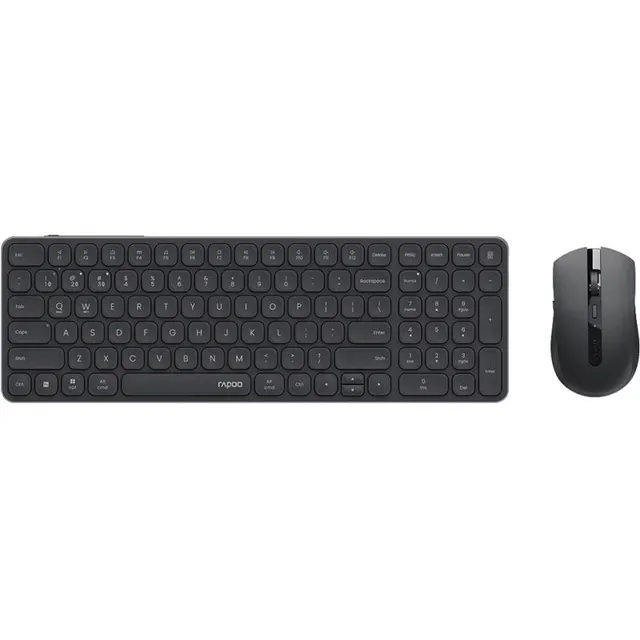 Teclado e Mouse Sem Fio Rapoo 9350S – Dark grey (Inglês)