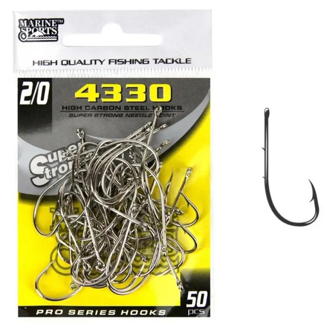 Anzol Marine Sports 4330 Super Strong 2/0 com 50pcs