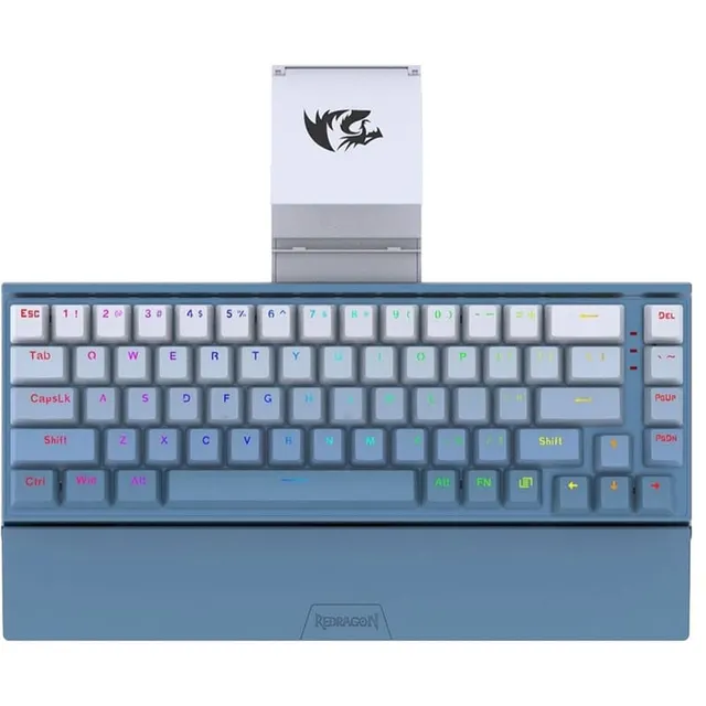 Teclado Gaming Redragon Shaco K641B-BW-RGB Proof-Red – Azul (Inglês Sem Fio)