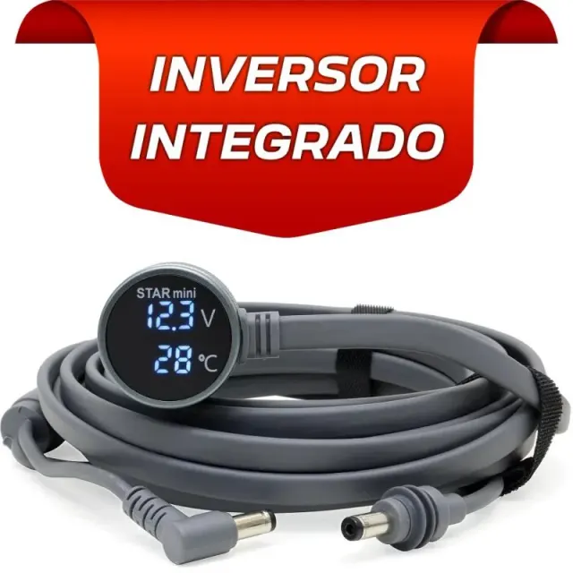 Adaptador Veicular 12V-24V com INVERSOR e cabo de 5M – Star Lighter