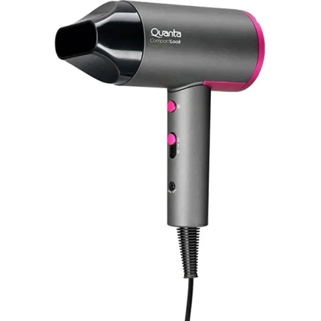 Secador de Cabelo Quanta QTSCP20 2000W Bivolt – Cinza/Rosa