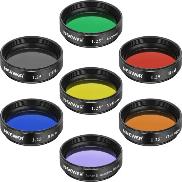 Telescope Lens Filter Set Neewer 1.25″ – FL-31 (7Pçs)