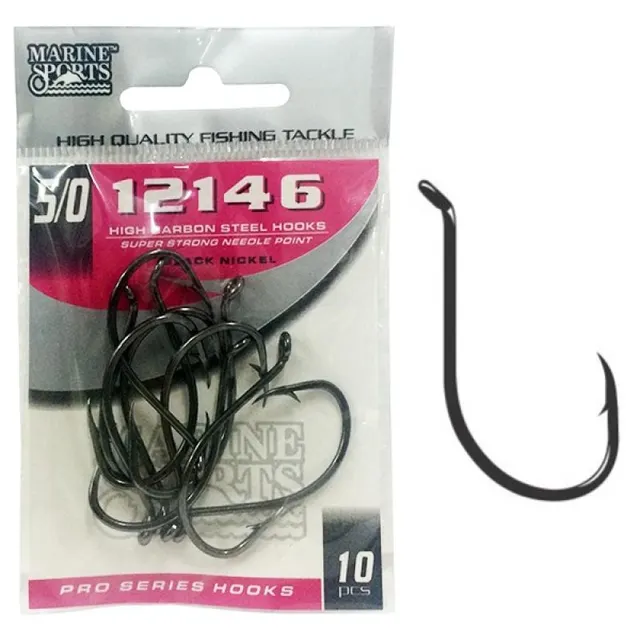 Anzol Marine Sports 12146 Black 5/0 C/10 Pçs