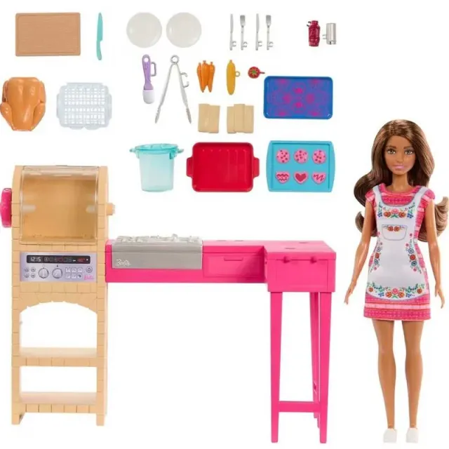 Boneca Barbie &amp; Teresa Recipe for Friendship Cook &amp; Create Kitchen Mattel – JCT06