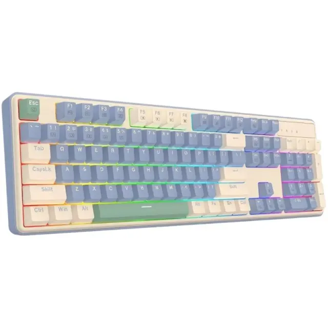Teclado com Fio Gaming Redragon Faye K685PYG-RGB Branco (Inglês)