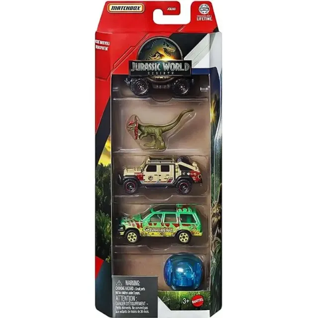 Adventure Seekers Jurassic World Rebirth Matchbox Mattel – JGL27 ( 5 unidades)