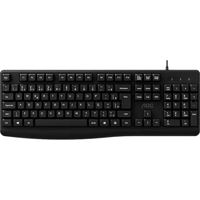 Teclado com Fio Aoc KB120B/FG (Português)
