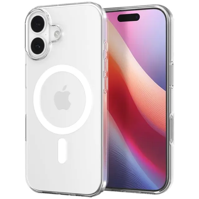 Case Spigen para iPhone 17 6.3″ Crystal Flex ACS09648 Clear White (MagFit)