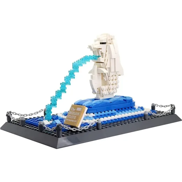 Blocos de Construção Architecture The Merlion Statue Wange – 4218 (503 Peças)