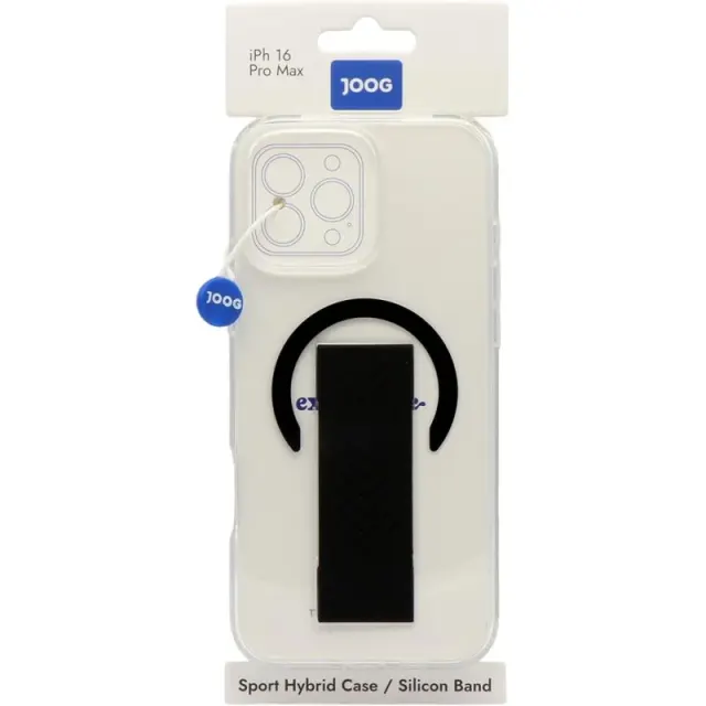 Case Joog para iPhone 16 Pro Sport Hybrid/Silicon Band Clear/Black