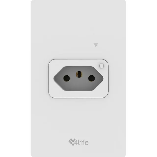 Tomada Smart 4Life FLS1BRW Socket Branco