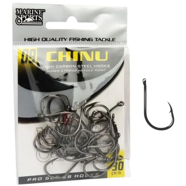 Anzol Marine Sports Chinu Black Nickel 09 com 30 pçs