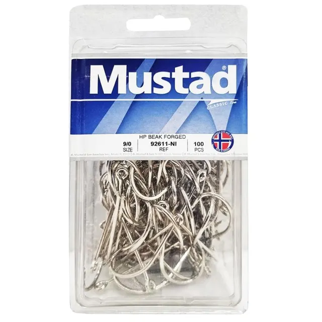 Anzol Mustad 92611-NI 9 com 100 pçs