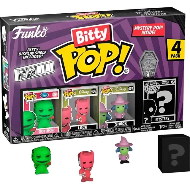 Bonecos Oogie / Lock / Shock – The Nightmare Before Christmas Funko Bitty POP! 4 Pack
