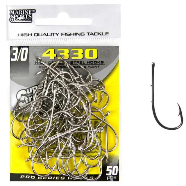 Anzol Marine Sports 4330 Super Strong 3/0 com 50pcs