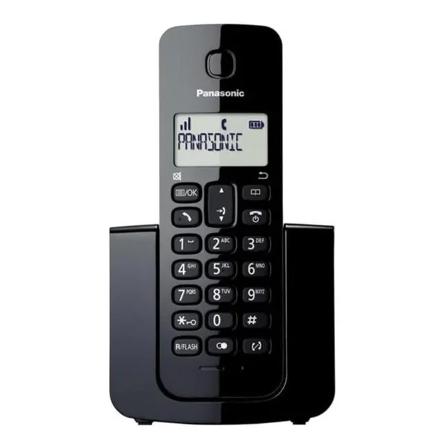 Telefone Fixo Panasonic Sem Fio KX-TGB110LAB 1.9Ghz 1 Base Dect Digital Preto Bi-Volt