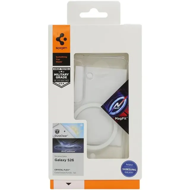 Case Spigen para Samsung Galaxy S26 Crystal Flex ACS10957 Clear White (MagFit)