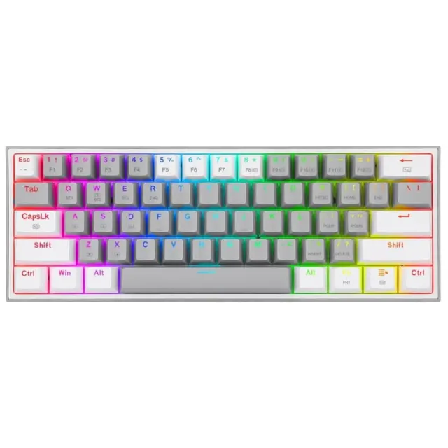Teclado Gaming Redragon K616-RGB FIZZ PRO Cinza/Branco (Inglês – 3 Modos)