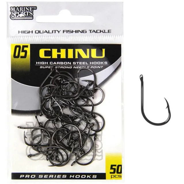 Anzol Marine Sports Chinu Black Nickel 05 com 50 pçs