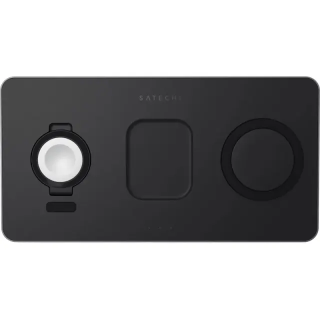 Carregador Satechi CT-X3TWCPM Trio Sem Fio Charging Pad – Cinza
