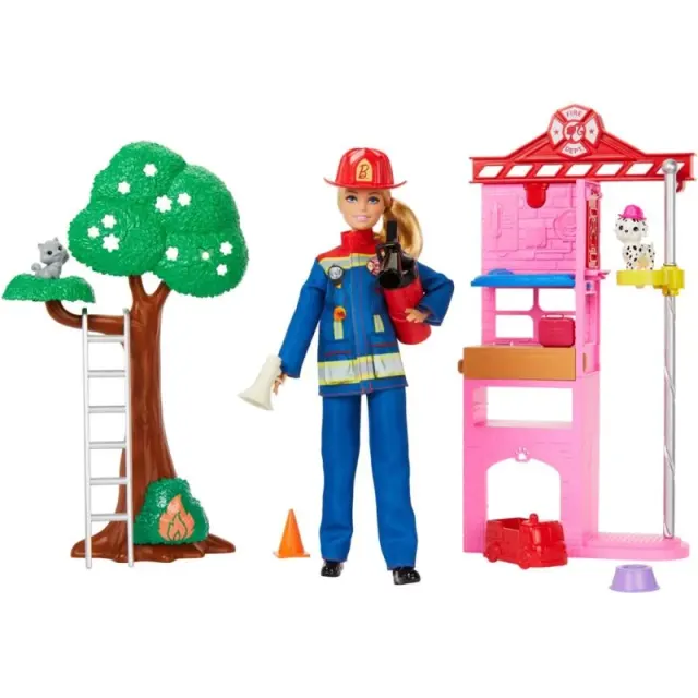 Boneca Barbie Firefighter Playset Mattel – HRG55