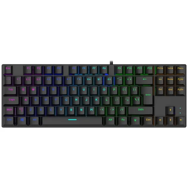 Teclado Gaming Satellite GK-51 King Fight RGB Mecânico com Fio Preto – (Inglês)