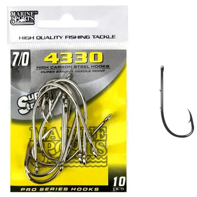 Anzol Marine Sports 4330 Super Strong 7/0 com 10pcs