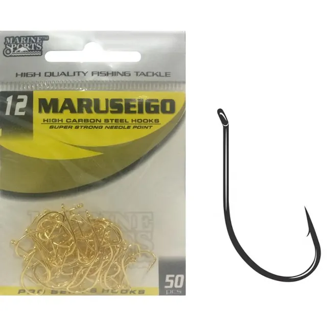 Anzol Marine Sports Maruseigo Gold 12 com 50 pçs