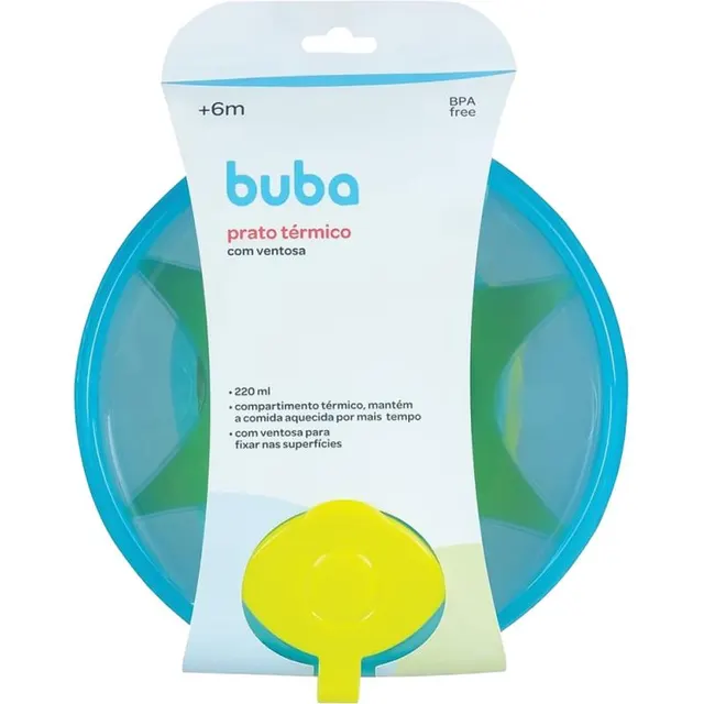 Pratinho térmico com ventosa Azul – Buba 6175