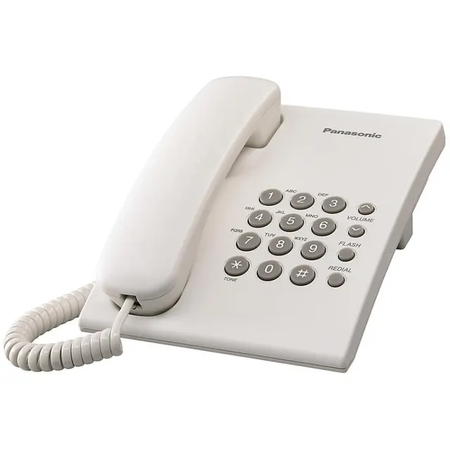 Telefone Fixo Panasonic Com Fio KX-TS500 – Branco