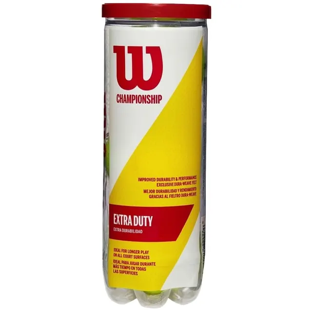 Bola de Tênis Wilson Championship Extra Duty – WRT100101 (3 Unidades)