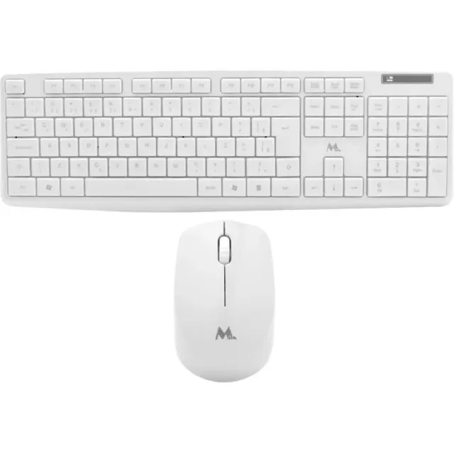 Teclado e Mouse sem Fio Mtek KM-5239 – Branco (Português)
