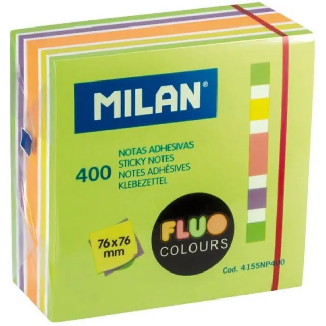 Bloco de Notas Milan Fluo Colours 4155NP400 (400 Folhas)