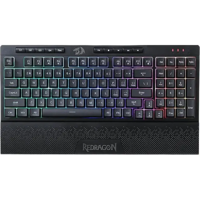 Teclado com Fio Gaming Redragon Shiva 98 K515-RGB Preto (Inglês)