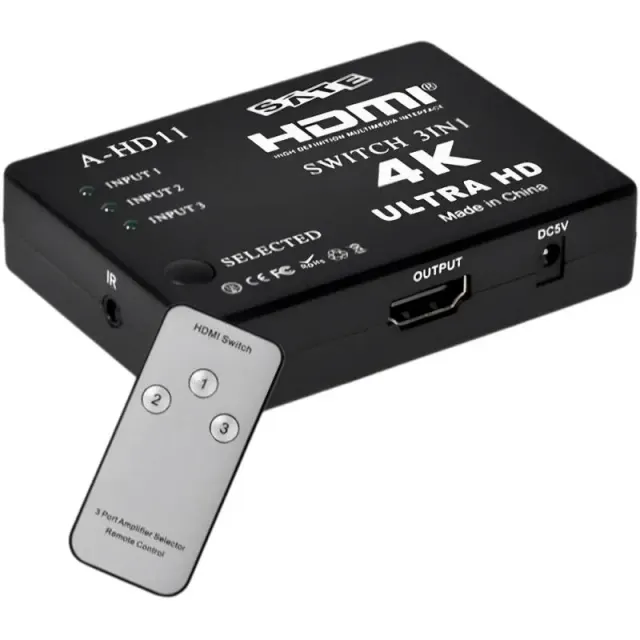 Switch HDMI Satellite A-HD11 de 3 Portas 4K