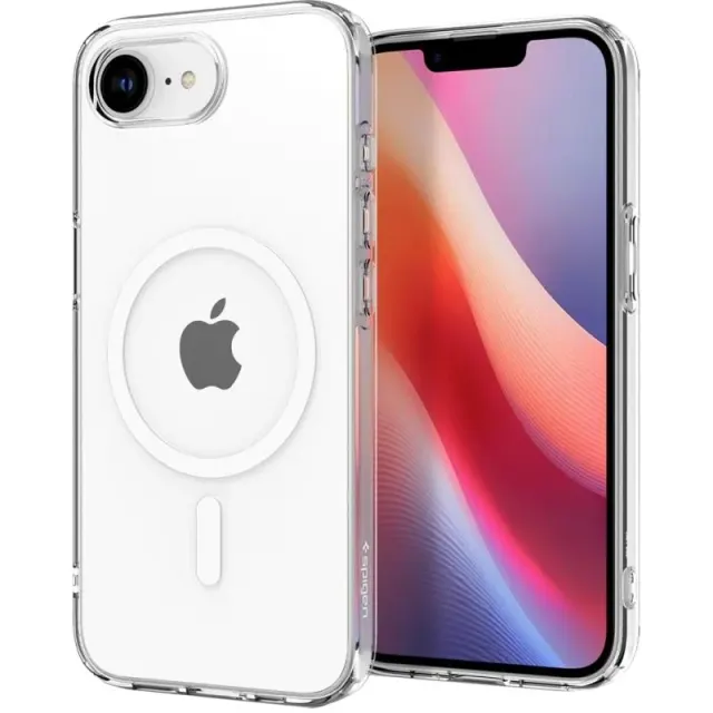 Case Spigen para iPhone 16e Crystal Flex ACS09127 Crystal White (MagFit)