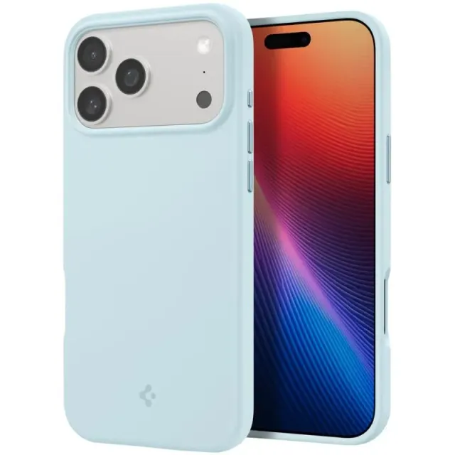 Case Spigen para iPhone 17 Pro Silicone Fit ACS10079 Mute Blue (MagFit)