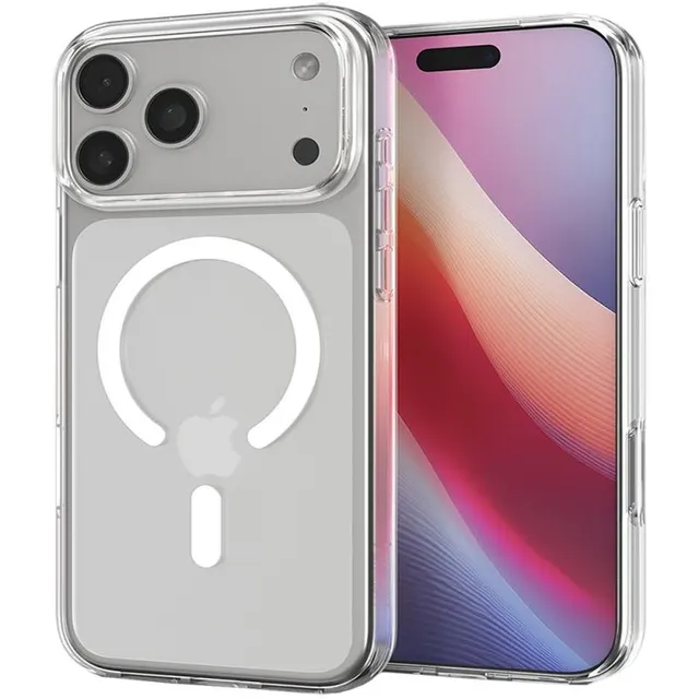 Case Spigen para iPhone 17 Pro Max 6.9″ Crystal Flex ACS09598 Clear White (MagFit)